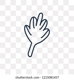 Leaf vector outline icon isolated on transparent background, high quality linear Leaf transparency concept can be used web and mobile