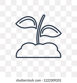 Leaf vector outline icon isolated on transparent background, high quality linear Leaf transparency concept can be used web and mobile