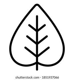 leaf vector outline icon. Modern thin line symbols. Collection of traditional elements.