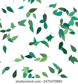 Leaf vector pattern. Seamless vector pattern with leaves