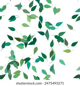 Leaf vector pattern. Seamless vector pattern with leaves