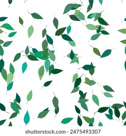 Leaf vector pattern. Seamless vector pattern with leaves