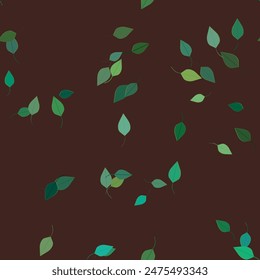 Leaf vector pattern. Seamless vector pattern with leaves