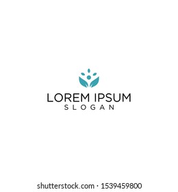 leaf and vector people logo modern vector