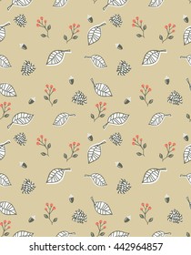 Leaf vector seamless pattern