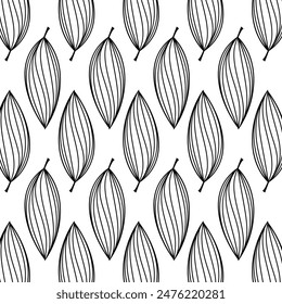 Leaf vector seamless pattern background