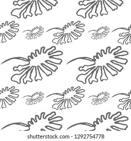 leaf vector seamless pattern isolated on white background