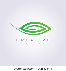 Leaf Vector Shape Design Clipart Symbol Logo Art Template.