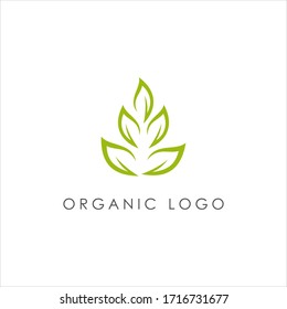 Ilustración del logotipo del símbolo vector de hoja