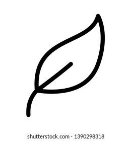 leaf vector thin line icon