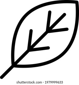 leaf vector thin line icon