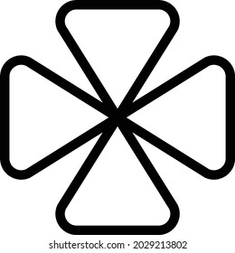 leaf vector thin line icon