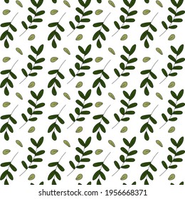 Leaf vector and white background.  A simple flat vector design