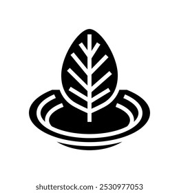 leaf vegan food glyph icon vector. leaf vegan food sign. isolated symbol illustration