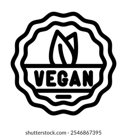 leaf vegan food line icon vector. leaf vegan food sign. isolated contour symbol black illustration