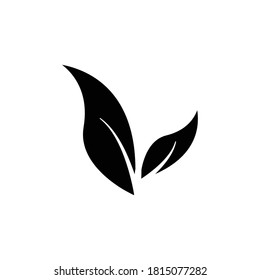 Icono de hoja y vegetariano. vector de plantilla de diseño