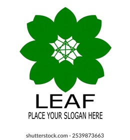 LEAF VEKTOR GREEN PLACE YOUR SLOGAN  HERE