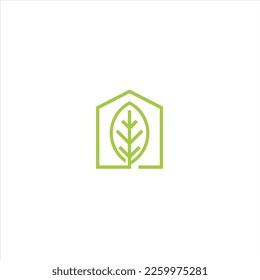 Leaf vektor logo on the green colour. The symbol itself will looks nice as social media avatar and website or mobile icon. The symbol itself will looks nice as social media avatar and website or mobil