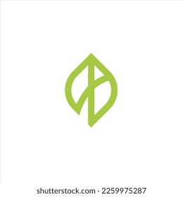 Leaf vektor-Logo auf der grünen Farbe. Das Symbol selbst wird schön aussehen wie Social Media Avatar und Website oder mobile Symbol. Das Symbol selbst sieht gut aus wie ein Avatar in sozialen Medien und eine Website oder ein Handy