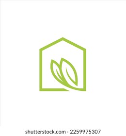 Leaf vektor logo on the green colour. The symbol itself will looks nice as social media avatar and website or mobile icon. The symbol itself will looks nice as social media avatar and website or mobil