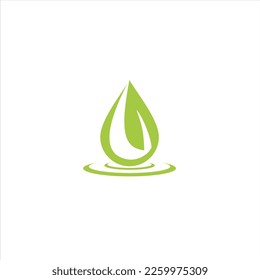 Leaf vektor logo on the green colour. The symbol itself will looks nice as social media avatar and website or mobile icon. The symbol itself will looks nice as social media avatar and website or mobil