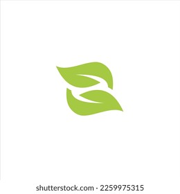 Leaf vektor logo on the green colour. The symbol itself will looks nice as social media avatar and website or mobile icon. The symbol itself will looks nice as social media avatar and website or mobil