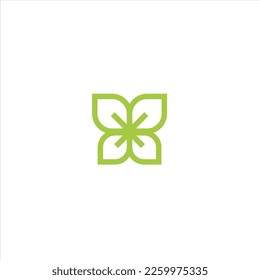 Leaf vektor logo on the green colour. The symbol itself will looks nice as social media avatar and website or mobile icon. The symbol itself will looks nice as social media avatar and website or mobil