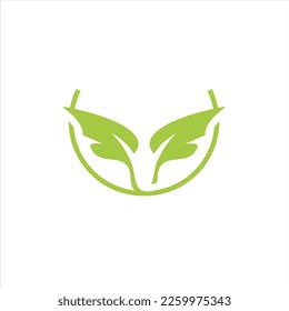 Leaf vektor-Logo auf der grünen Farbe. Das Symbol selbst wird schön aussehen wie Social Media Avatar und Website oder mobile Symbol. Das Symbol selbst sieht gut aus wie ein Avatar in sozialen Medien und eine Website oder ein Handy