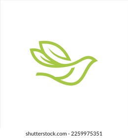 Leaf vektor logo on the green colour. The symbol itself will looks nice as social media avatar and website or mobile icon. The symbol itself will looks nice as social media avatar and website or mobil