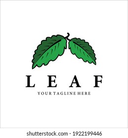 leaf vintage logo vector illustration design