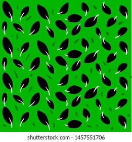 Leaf wallpaper, illustration, vector on white background.