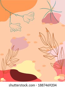 vector de papel tapiz de hoja para decoración de pared adecuado para hogar minimalista