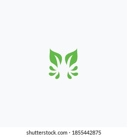diseño vectorial del icono del logotipo del agua de hoja 