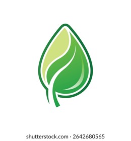 leaf water abstract logo modern style