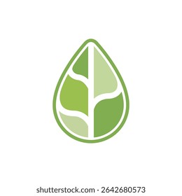 Estilo moderno del logotipo abstracto del agua de la hoja