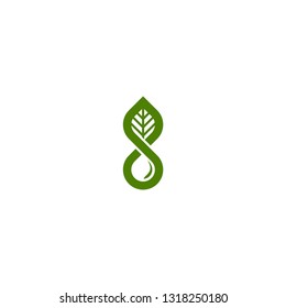 leaf water drop water  logo vector icon illurtration