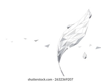 Blatt mit Wassertropfen zeigt das Konzept der Natur Vektorgrafik EPS 10