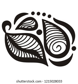 Leaf and water drop. Vector illustration