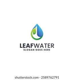 Leaf Water Gradient Colorful Logo