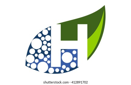 Leaf Water Letter H