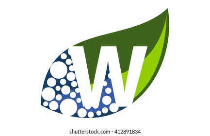 Leaf Water Letter W