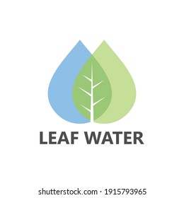 Diseño del logotipo de agua de hoja