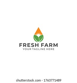 leaf water sun ecology vector logo