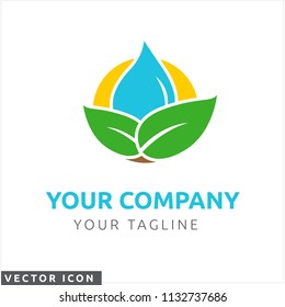 Leaf, water & sun Logo/Icon