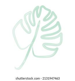 leaf watercolor vector element illustration 