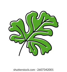 leaf watermelon color icon vector. leaf watermelon sign. isolated symbol illustration