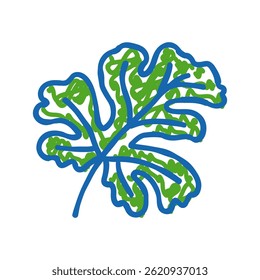 leaf watermelon doodle icon sketch vector. leaf watermelon sign. isolated symbol illustration