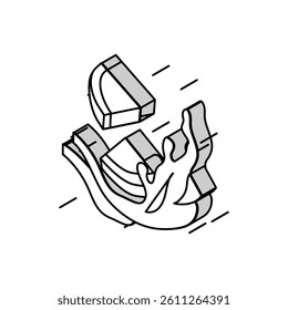 leaf watermelon isometric icon vector. leaf watermelon sign. isolated symbol illustration