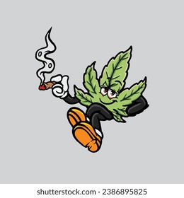 leaf weed smoking joint and hold nug from weed cannabis bud flower marijuana