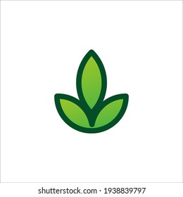 leaf wellness plant leaves flower nature health logo design. Stock Vector illustration isolated on white background.